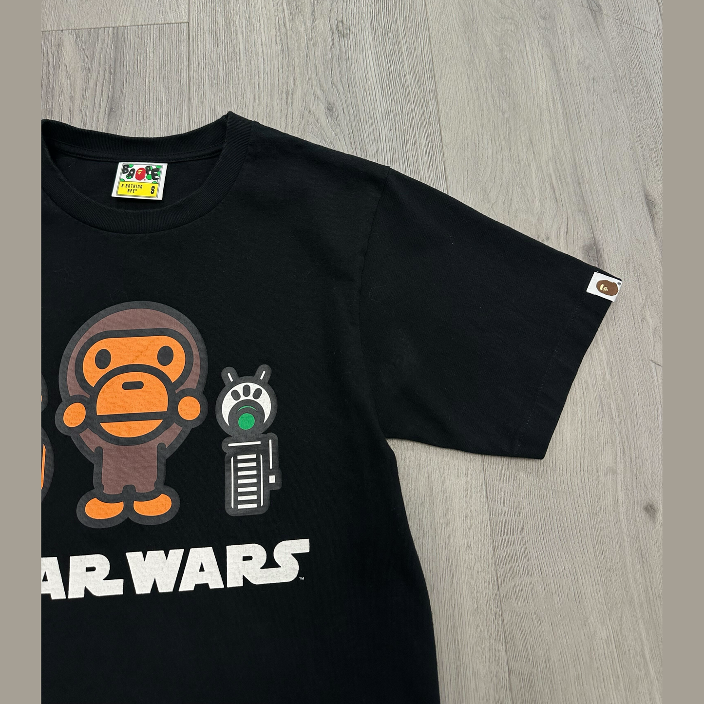 BAPE x Star Wars BB-8 & D-O Tee Black