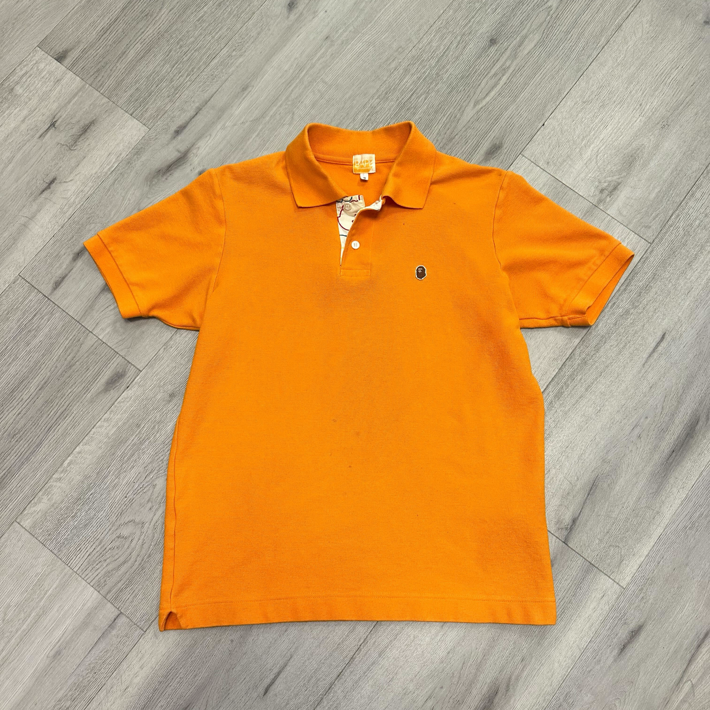BAPE Ape Head One Point Polo SS20 Orange