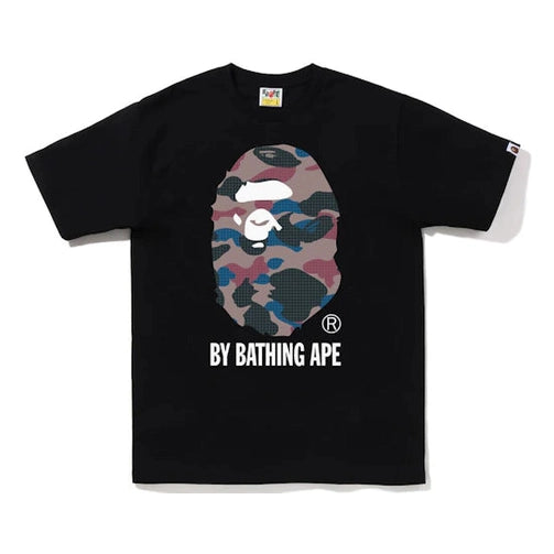BAPE Grid Camo By Bathing Ape Tee FW22 Black Purple