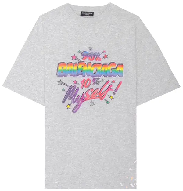 Balenciaga 90/10 Large Fit Vintage T-Shirt Grey