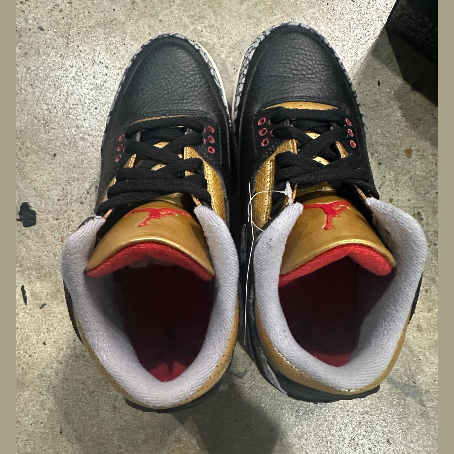 Jordan 3 Retro Black Cement Gold (Women's)