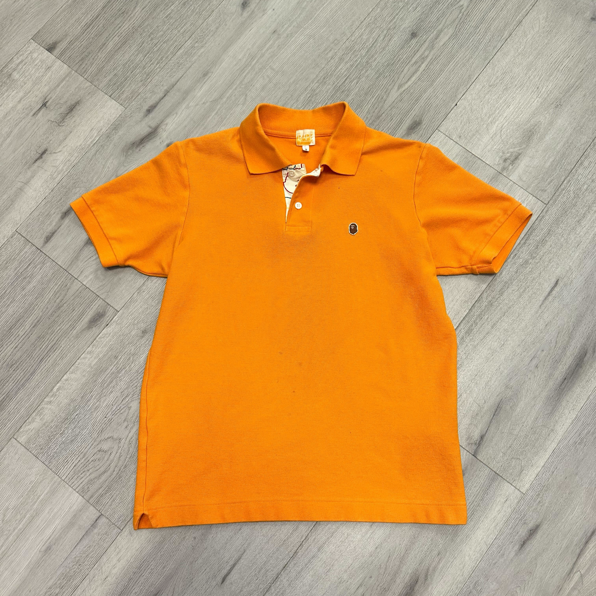BAPE Ape Head One Point Polo SS20 Orange