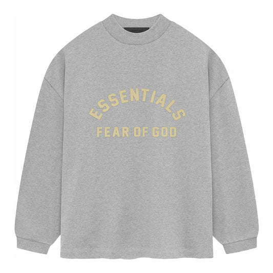 Fear of God Essentials Heavy Jersey Longsleeve Tee Light Heather Grey