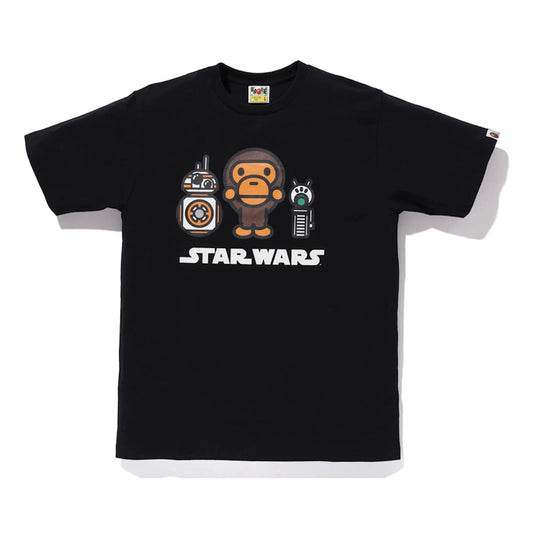 BAPE x Star Wars BB-8 & D-O Tee Black