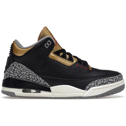 Jordan 3 Retro Black Cement Gold (Women's)