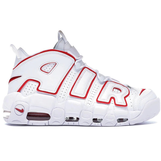 Nike Air More Uptempo White Varsity Red Outline