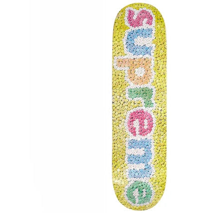 Supreme Candy Hearts Skateboard Deck Yellow