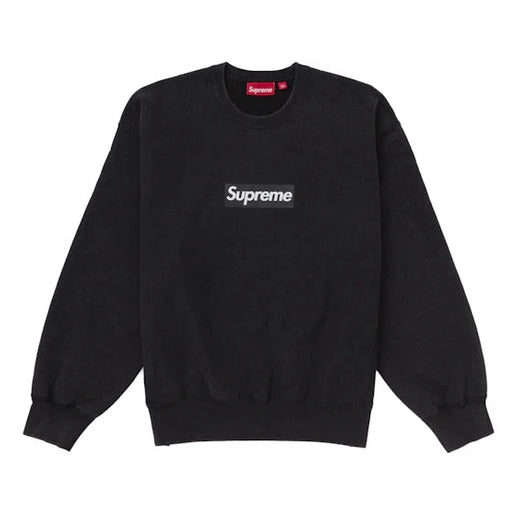 Supreme Washed Box Logo Crewneck Black
