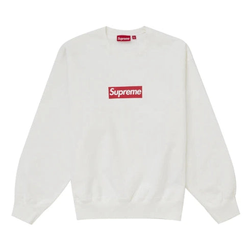 Supreme Washed Box Logo Crewneck White