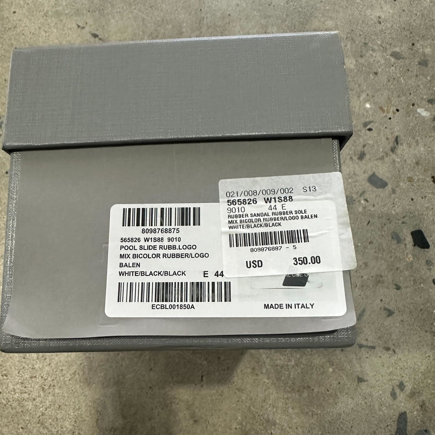 Balenciaga Pool Slide Black White